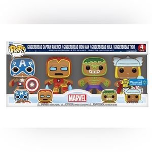 Funko Pop! Marvel‎ Special Edition Gingerbread 4 Pack Brand New